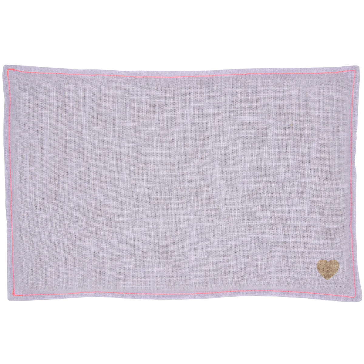 Leinen Getreidekissen 20x30cm, Light Lilac / Neonpink
