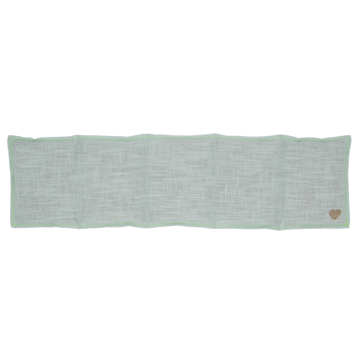 Leinen Rapssamen 5-Kammer-Kissen 55x15cm, Mint / Neongrün