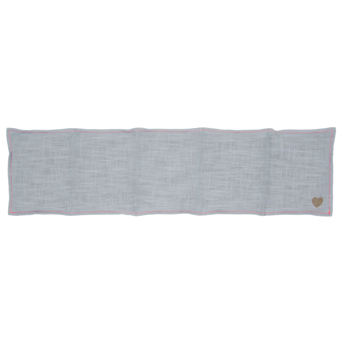 Leinen Getreide 5-Kammer-Kissen 55x15cm, Light Blue / Neonpink