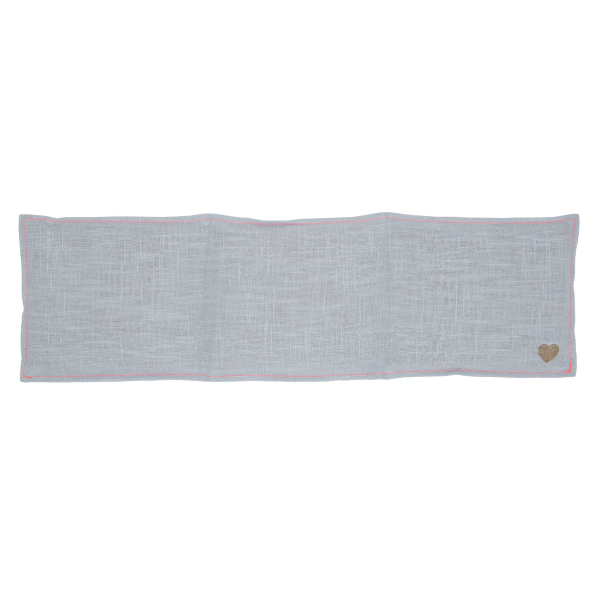 Leinen Getreide 3-Kammer-Kissen 50x15cm, Light Blue / Neonpink