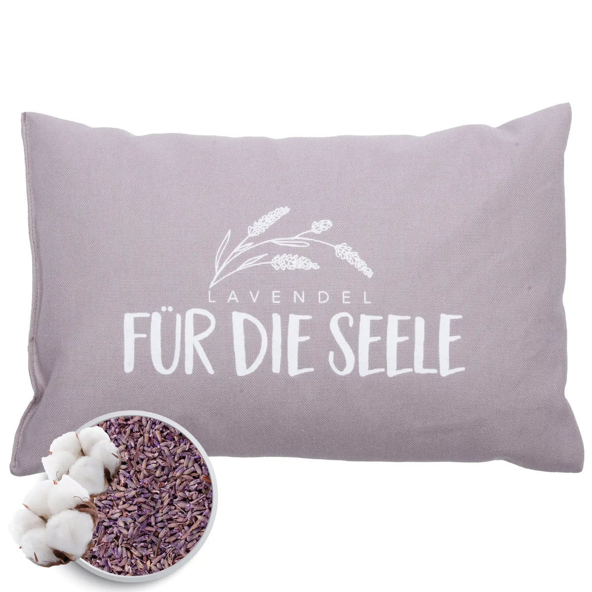 Lavendelkissen 20x30cm, "Lavendel - Für die Seele", Lilac