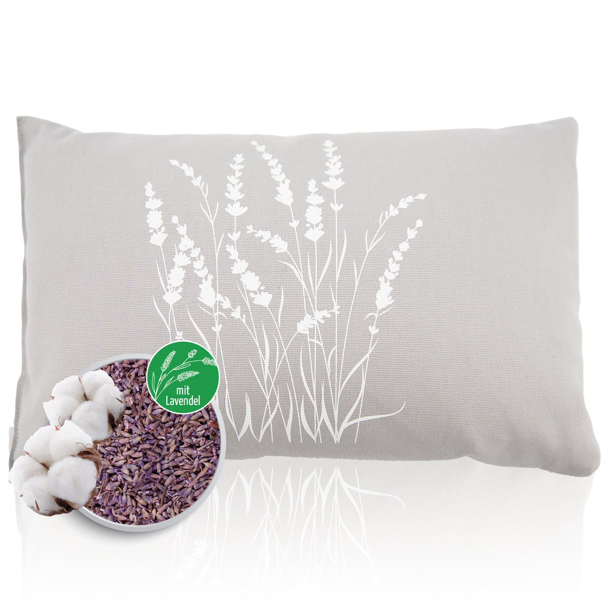 Lavendelkissen 20x30cm. Lavendel -Strauch, Grau