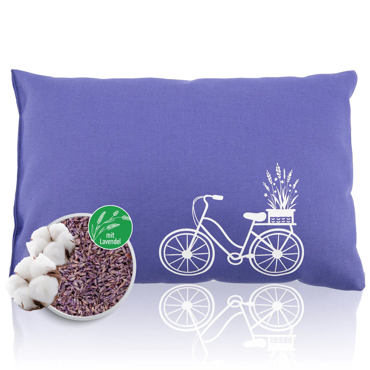 Lavendelkissen 20x30cm, "Fahrrad", Lavender