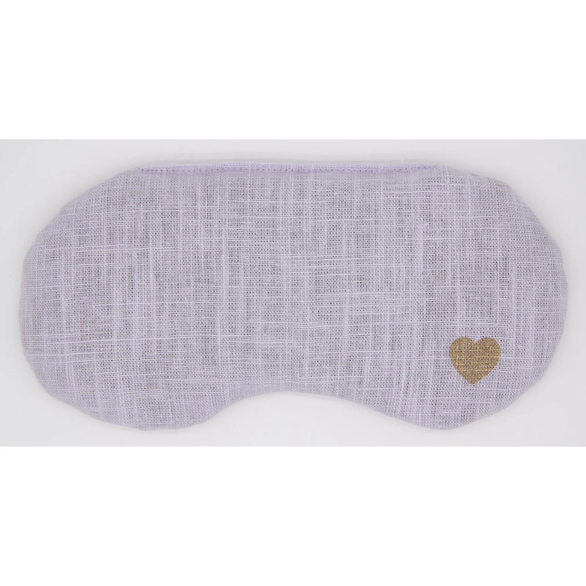 Leinen Augenkissen mit Rapssamen, Herzchen, Light Lilac