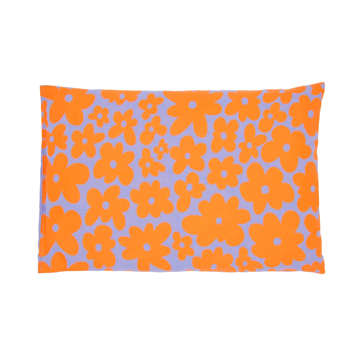 Kirschkernkissen 20x30cm, Blumen Allover, Canvas Lila