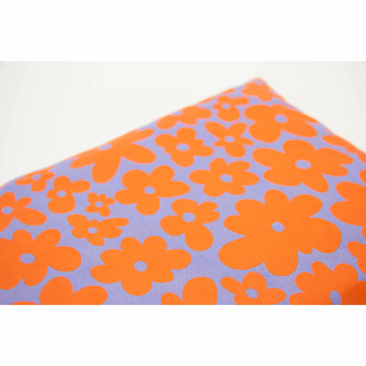 Kirschkernkissen 20x30cm, Blumen Allover, Canvas Lila