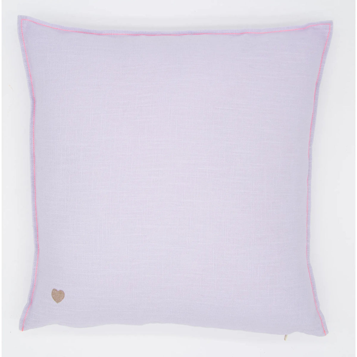 Leinen Kissenbezug 40x40cm, Light Lilac / Neonpink