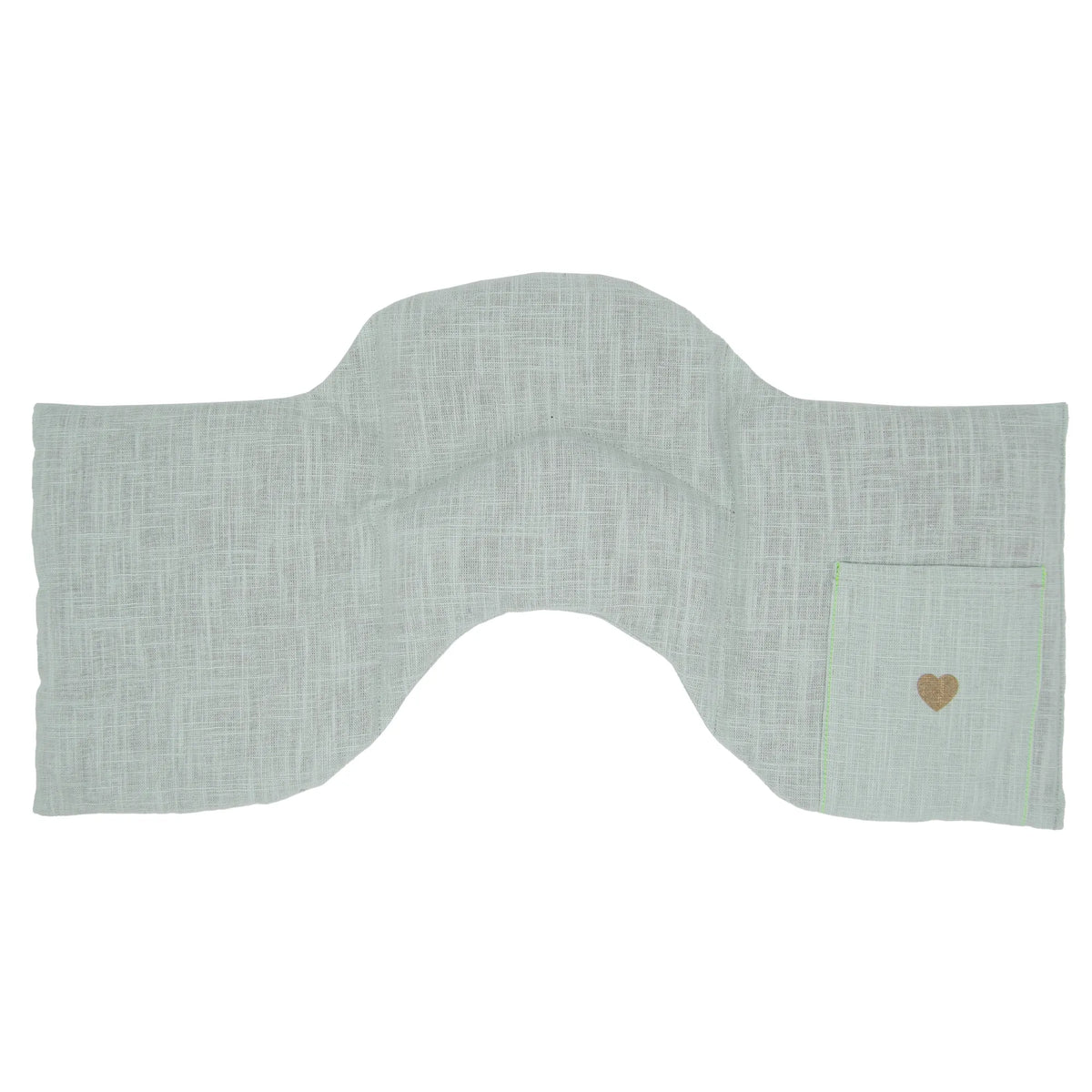 Leinen Rapssamen 4-Kammer-Schulterkissen 50x25cm, Mint / Neongrün
