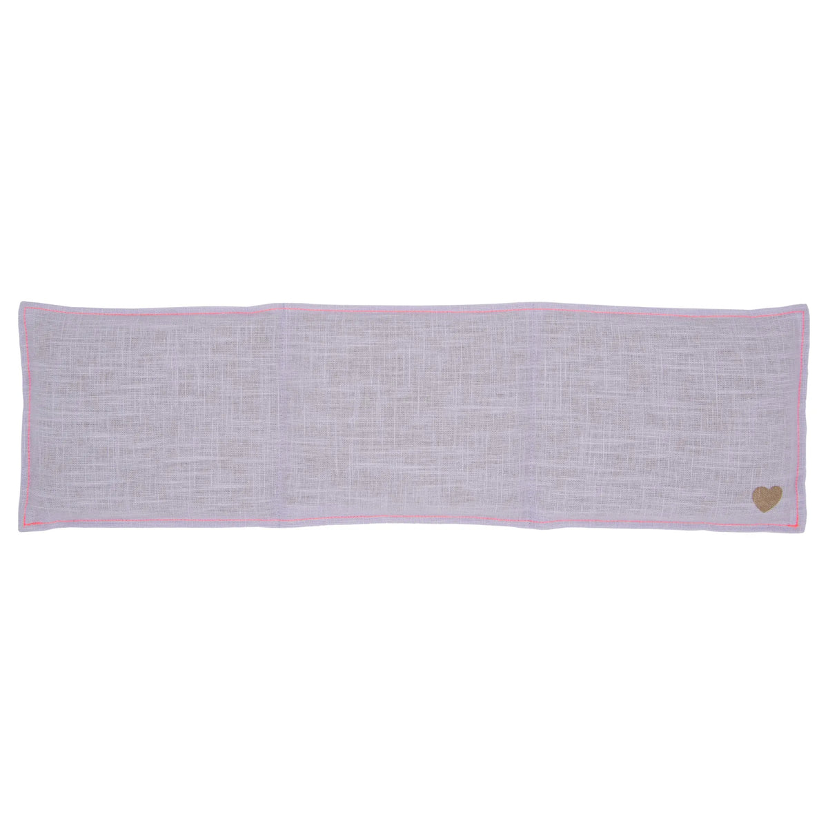 Leinen Getreide 3-Kammer-Kissen 50x15cm, Light Lilac / Neonpink