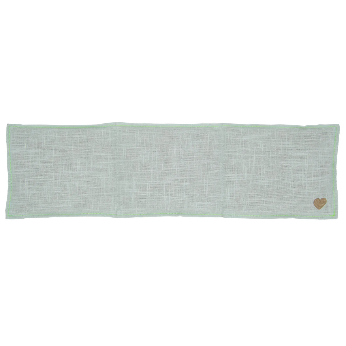 Leinen Getreide 3-Kammer-Kissen 50x15cm, Mint / Neongrün