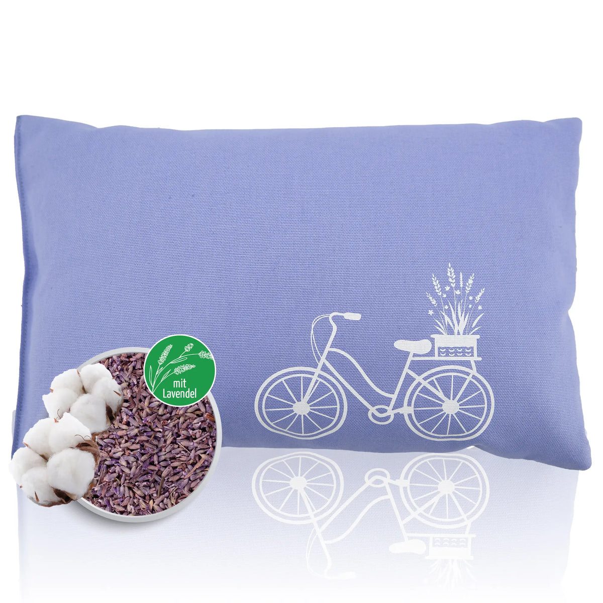 Lavendelkissen 20x30cm, "Fahrrad", Lavender Blue