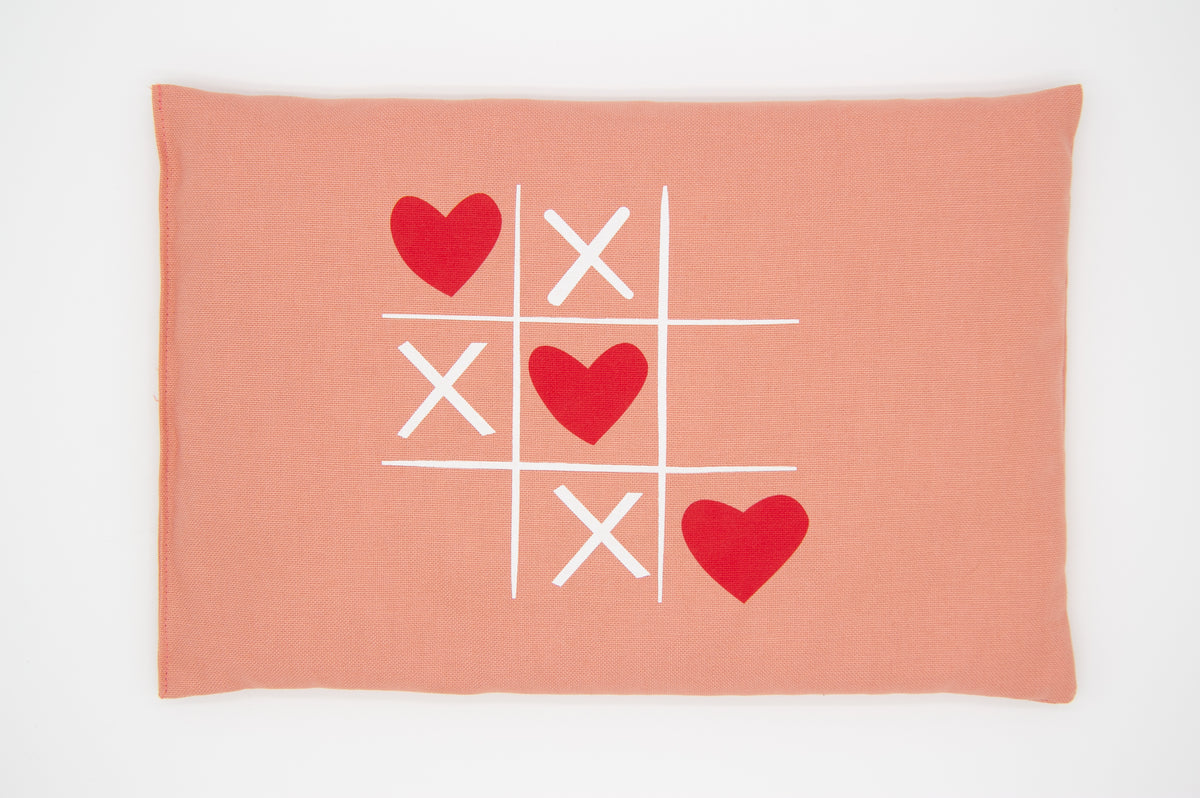 Kirschkernkissen 30x20cm, Tic Tac Toe, Blush