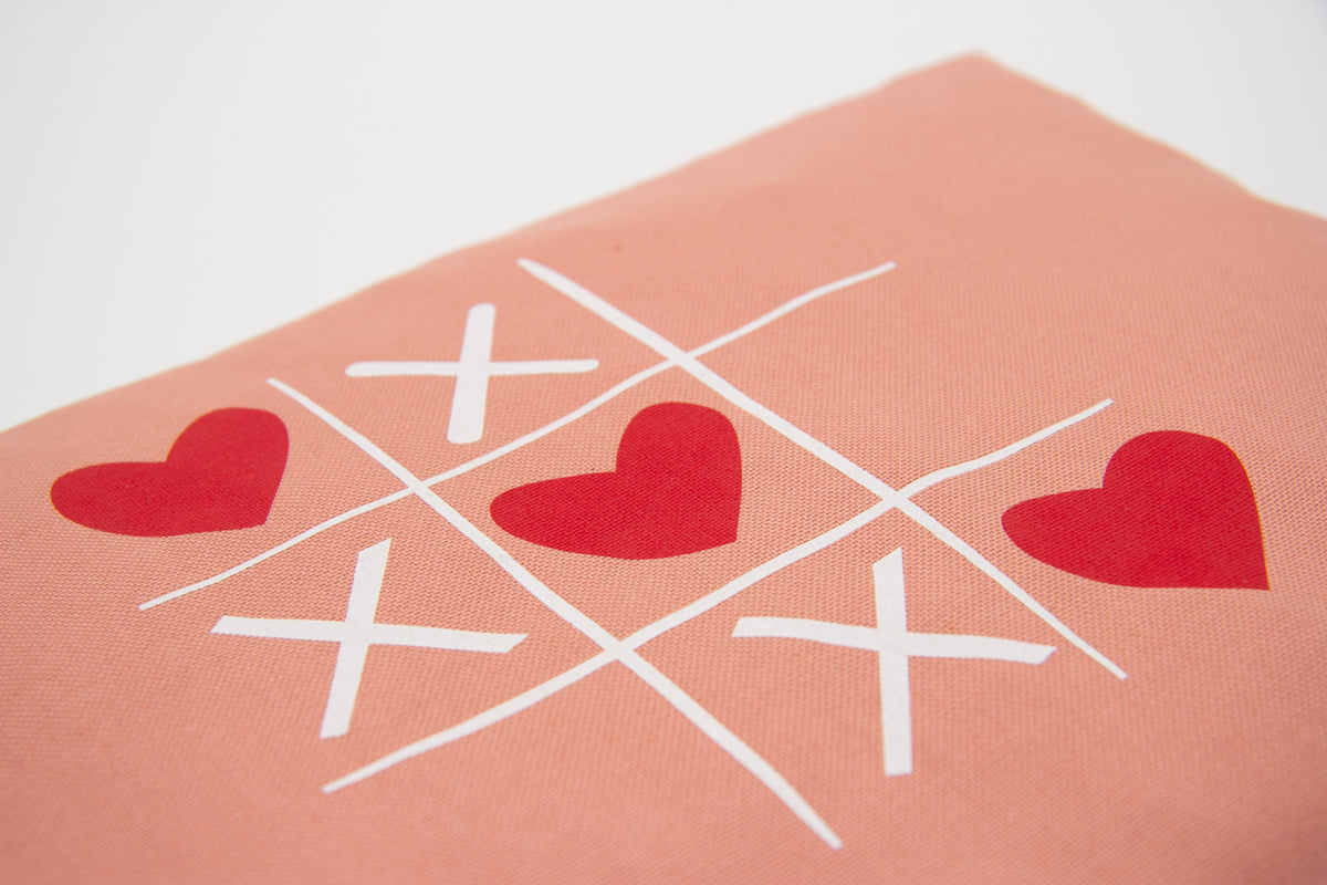 Kirschkernkissen 30x20cm, Tic Tac Toe, Blush